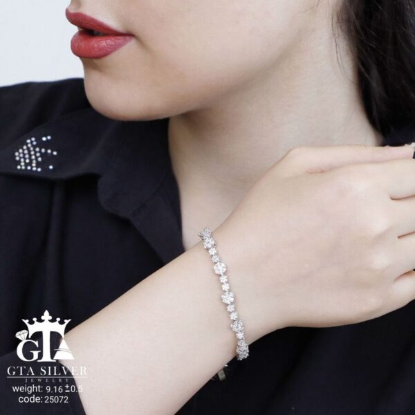 دستبند نقره میکرو کد 22072 - Image 2