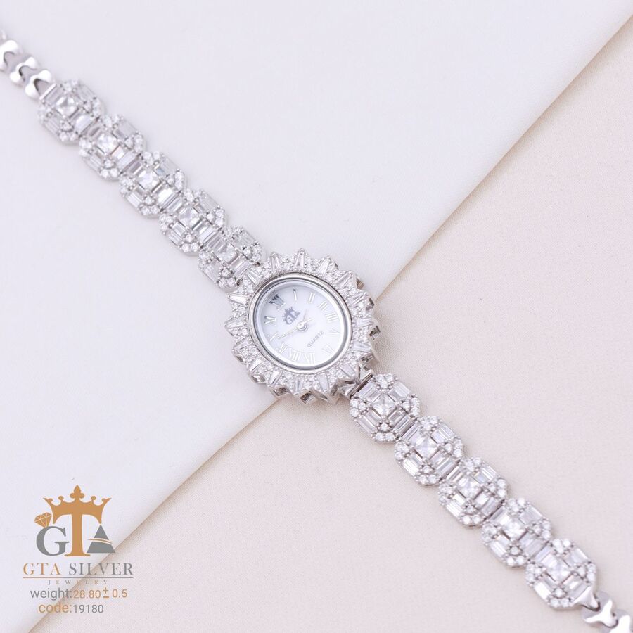 00f1d0d9-7758-4f1f-9fbe-d26f87631269.jpg ساعت نقره GTA طرح امرالدکات کد 19180 - Image 1