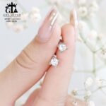 گوشواره نقره میخی میکرو کد 25059 - تصویر 4