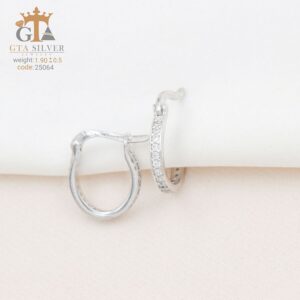 گوشواره نقره میخی میکرو کد 25064