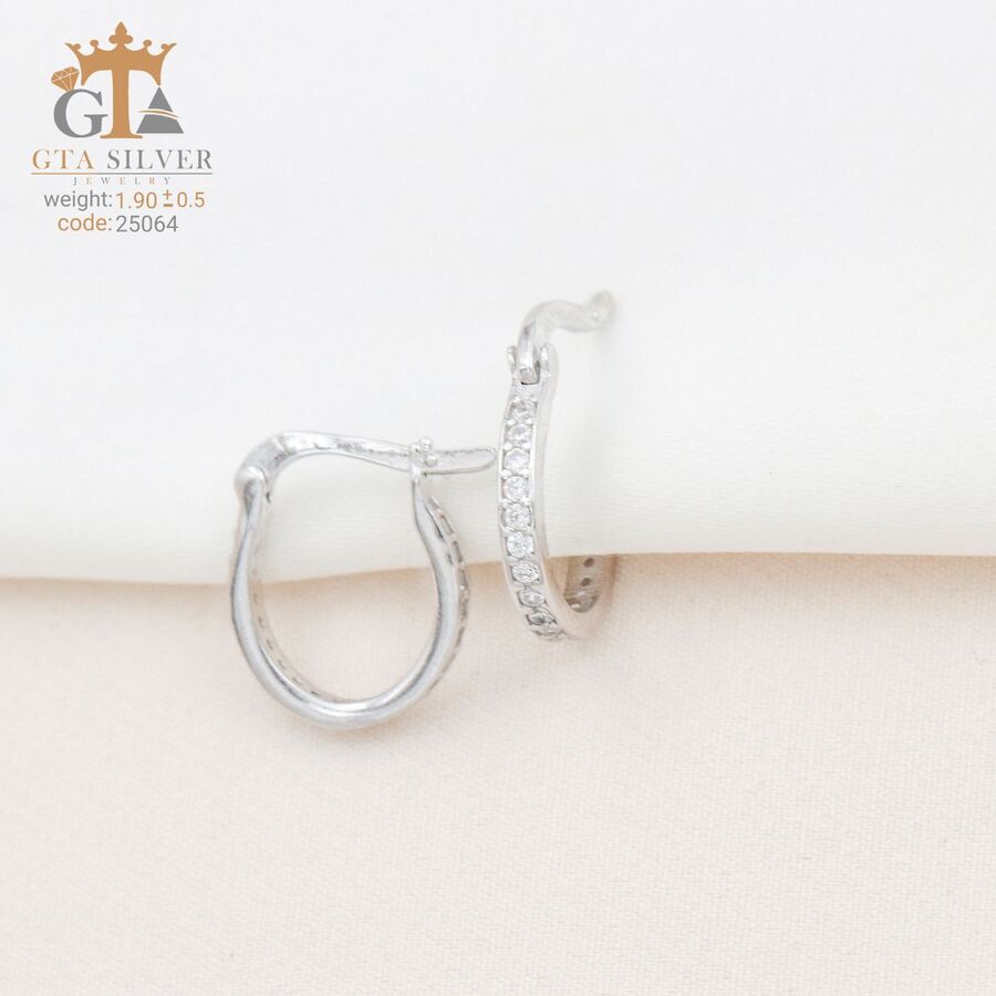 018461de-98ac-4303-b662-6ab8ec55e10e.jpg گوشواره نقره میخی میکرو کد 25064 - Image 1