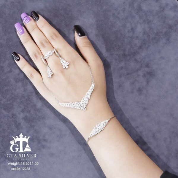 سرویس نقره میکرو زنجیری کد 12088 - Image 2