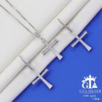 نیم ست نقره میکرو طرح صلیب کد 16270 - تصویر 3