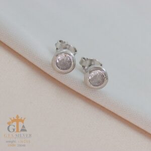 گوشواره نقره میخی میکرو کد 25048