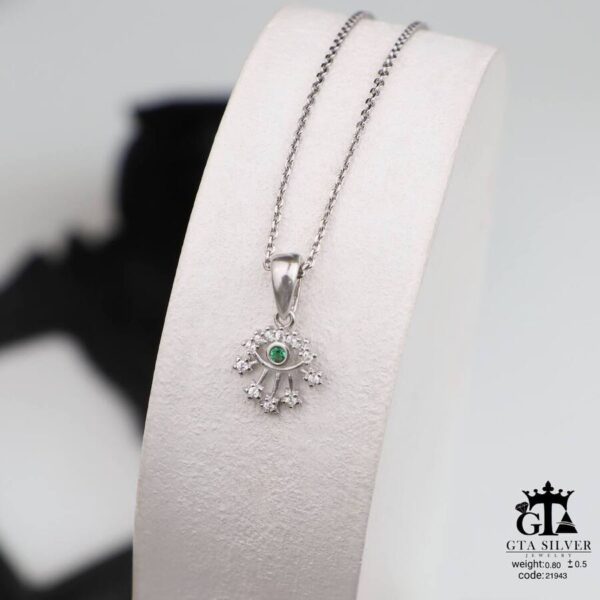 مدال نقره زنانه چشم نظر میکرو کد 21943 - Image 3