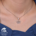 مدال نقره زنانه تاج میکرو کد 21929 - Image 2