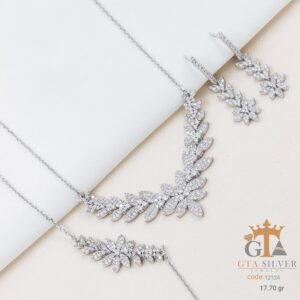 سرویس نقره مجلسی ظریف میکرو زنجیری کد 12124