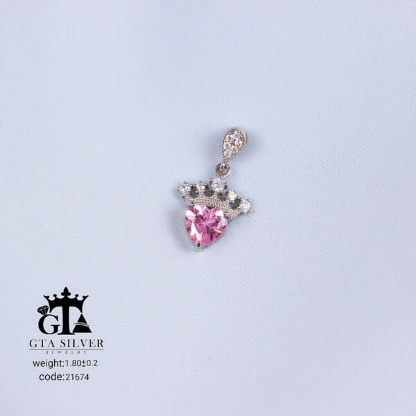 مدال نقره میکرو قلبی کد 21674 - تصویر 2