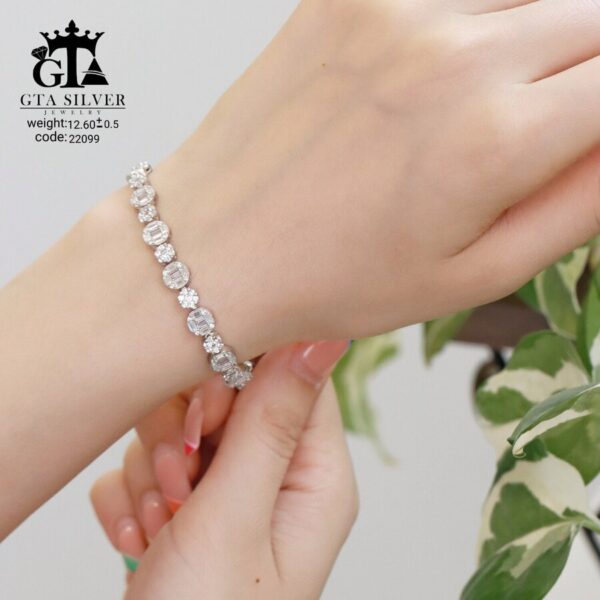 دستبند نقره میکرو کد 22099 - تصویر 2