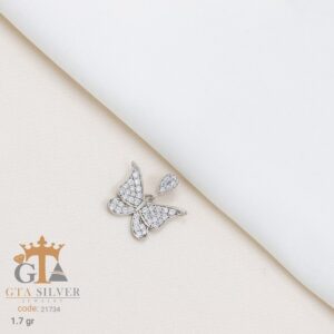 مدال نقره میکرو پروانه کد 21734