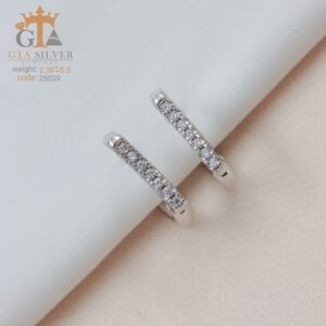 گوشواره نقره میخی میکرو کد 25039