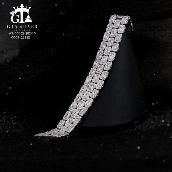 دستبند نقره میکرو کد 22152 - تصویر 3