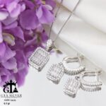 نیم ست نقره میکرو طرح امرالدکات کد 16636 - تصویر 3