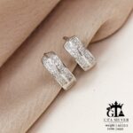 گوشواره نقره میخی میکرو کد 25038 - تصویر 3