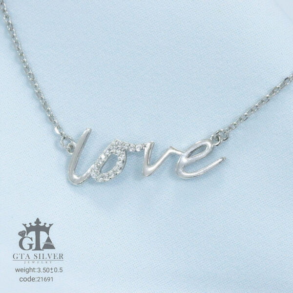 مدال نقره میکرو طرح لاو کد 21691 - Image 3