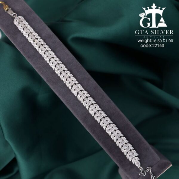 دستبند نقره میکرو کد 22163 - Image 3