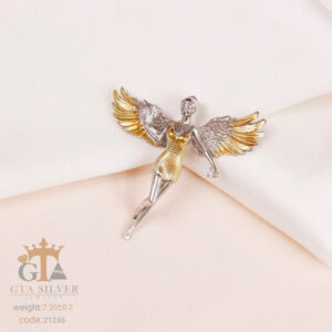 مدال نقره میکرو طرح فرشته کد 21246