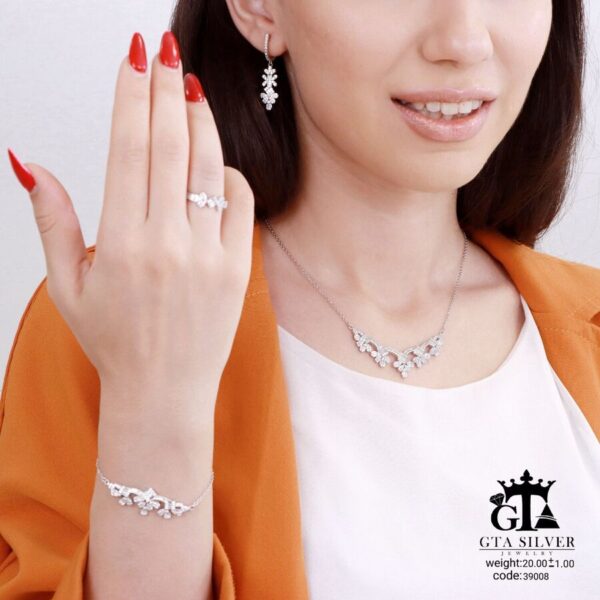 سرویس نقره سوپر میکرو زنجیری کد 39008 - تصویر 2