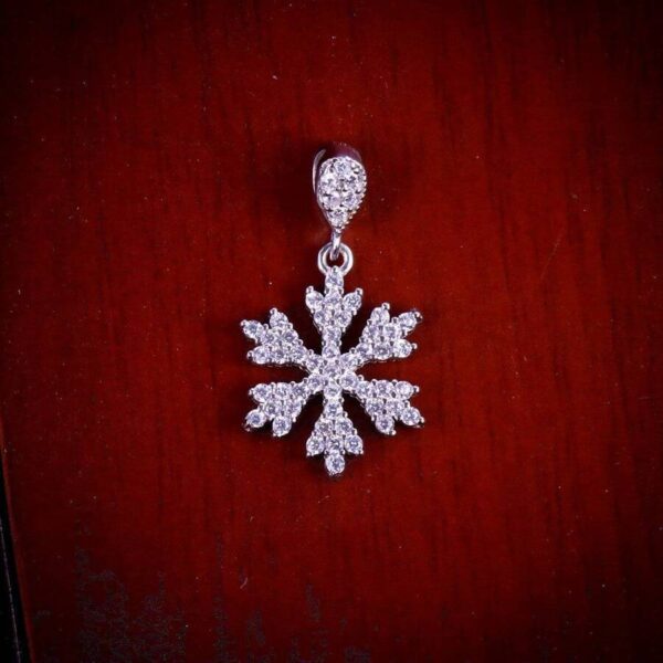 مدال نقره میکرو طرح دانه برف کد 21313 - Image 2