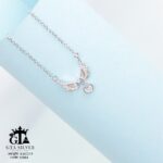 گردنبند نقره زنانه نگین‌دار طرح بال فرشته کد 21894 - تصویر 3