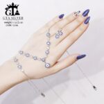 سرویس نقره میکرو زنجیری طرح چشم نظر کد 12106 - Image 4