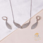 نیم ست نقره میکرو طرح بال کد 16393