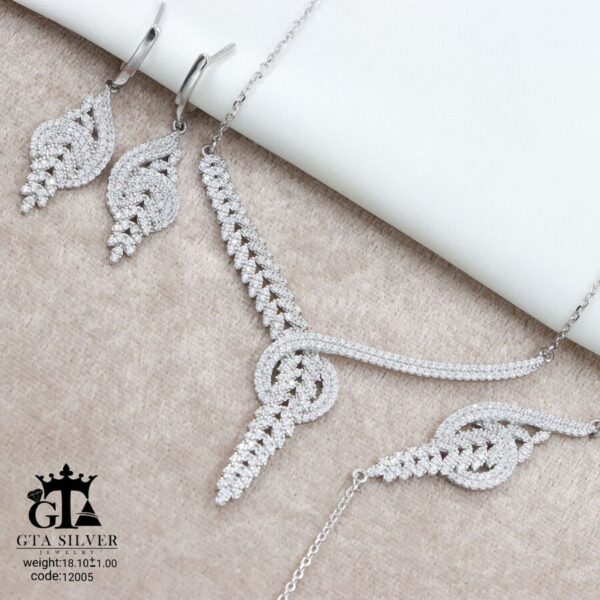 سرویس نقره میکرو زنجیری کد 12005 - Image 3