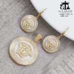 نیم ست نقره میکرو طرح ورساچه کد 16637 - تصویر 3