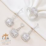 نیم ست نقره میکرو طرح امرالدکات کد 16468