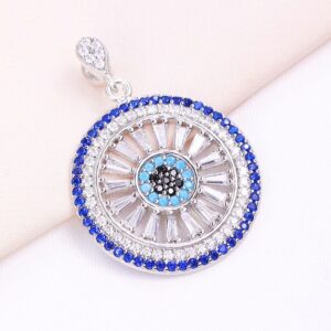 مدال نقره میکرو رنگی چشم نظر کد 21595