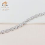 دستبند نقره میکرو طرح امرالدکات کد 22118