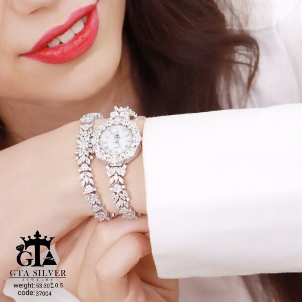 ست ساعت و دستبند نقره GTA کد 37004 - Image 2
