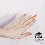 نیم ست نقره میکرو طرح ستاره دریایی کد 16380 - تصویر 4