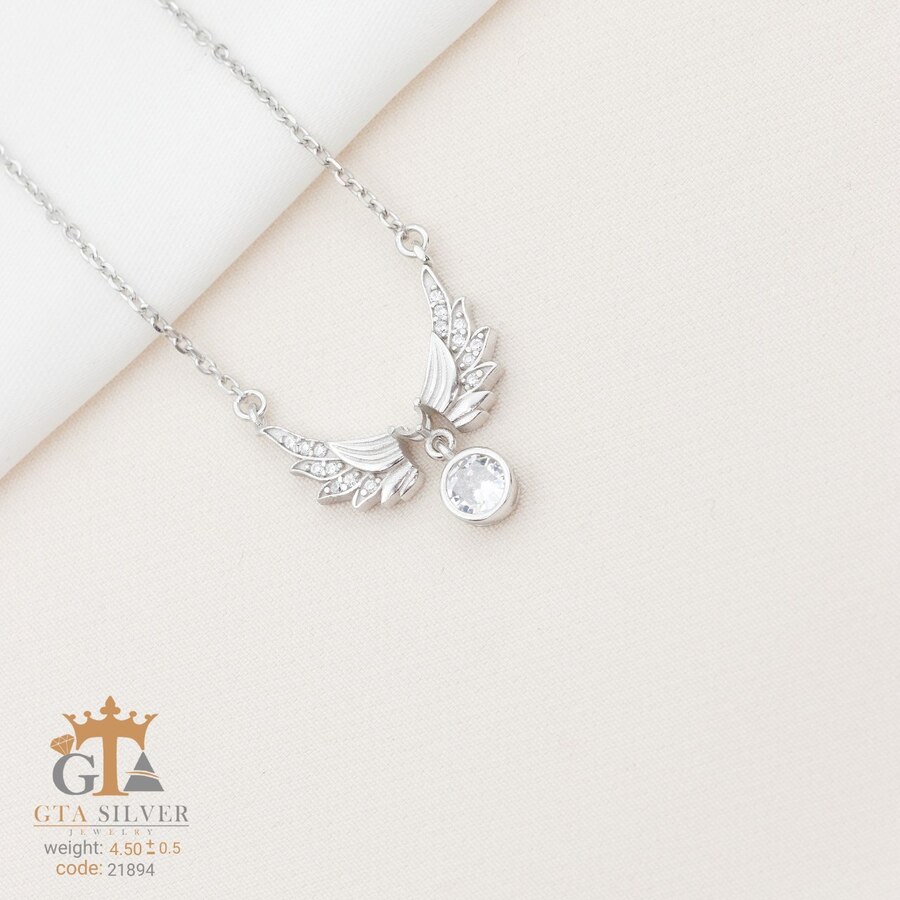 10488c88-7524-4504-9aa8-eb0b9e9a5a29.jpg گردنبند نقره زنانه نگیندار طرح بال فرشته کد 21894 - تصویر 1