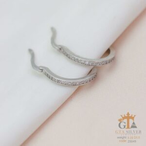 گوشواره نقره میخی میکرو کد 25049