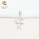 مدال نقره زنانه آینه‌ای رقص باله میکرو کد 21895