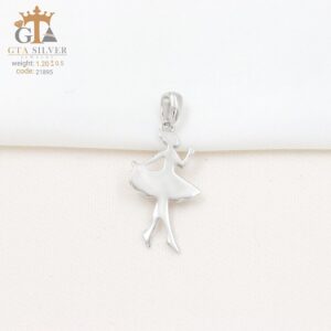 مدال نقره زنانه آینه‌ای رقص باله میکرو کد 21895