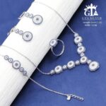 سرویس نقره میکرو زنجیری طرح چشم نظر کد 12098 - تصویر 3