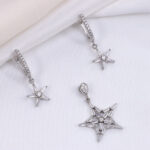 نیم ست نقره میکرو طرح ستاره کد 16342