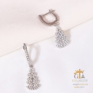 گوشواره نقره میخی میکرو کد 25012