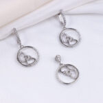 نیم ست نقره میکرو طرح قلب کد 16336