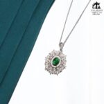 مدال نقره زنانه جواهری نگین دار میکرو کد 21968 - تصویر 3