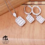 نیم ست نقره میکرو طرح امرالدکات کد 16639 - Image 3