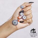 نیم ست نقره میکرو طرح چشم نظر کد 16603 - تصویر 4