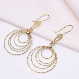 گوشواره نقره مفتول تراش کد 25003