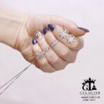 نیم ست نقره میکرو طرح برف کد 16614 - Image 4