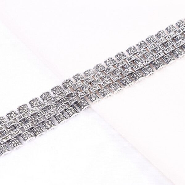 دستبند نقره مارگازیت کد 37018 - تصویر 2