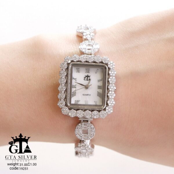 ساعت نقره GTA طرح امرالدکات کد 19251 - تصویر 2