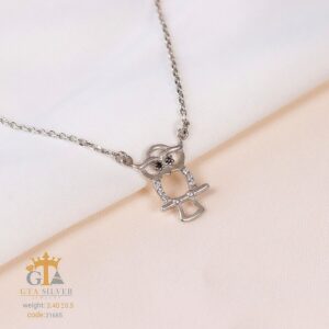 مدال نقره میکرو طرح جغد کد 21685