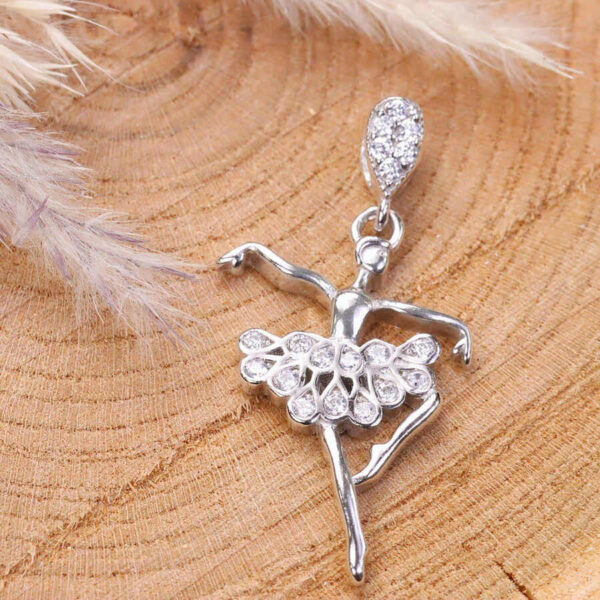 مدال نقره میکرو طرح بالرین کد 21610 - Image 2